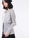 Heart Jacquard Cardigan-Grey (zoom picture)
