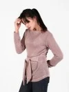 Adalene Bow Tie Sweater-Brown (zoom picture)