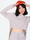 Gina High Low Cropped Tee-Cream (zoom picture)