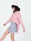 Gina High Low Cropped Tee-Pink (zoom picture)