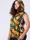 Floral Open Side Hoodie-Yellow (zoom picture)