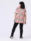 Floral V Neck Button Up Top (zoom picture)