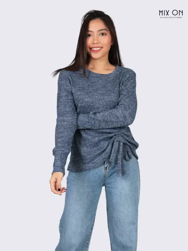 Kori Long Sleeve Ruched Front Top
