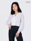 Rose Oblique Button Blouse Shirt (zoom picture)