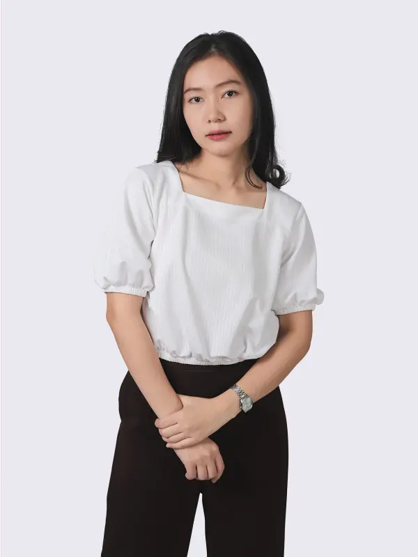 Jenna Square Neck Puffed Sleeve Top